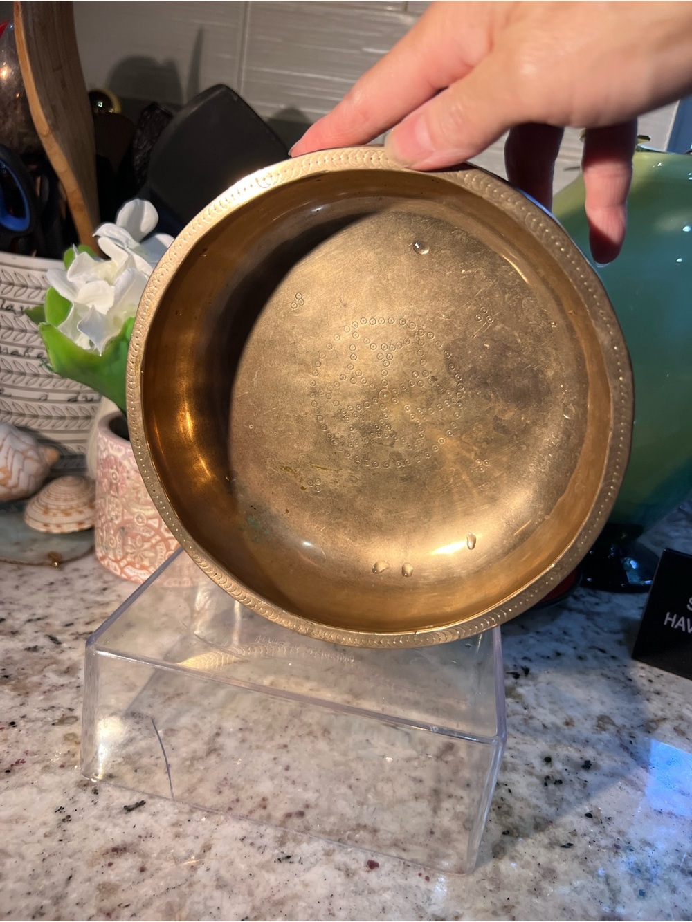 Beautiful Sound Antique Gold-Tone Decorative (Singing) Brass Bowl - Picture 11 of 14